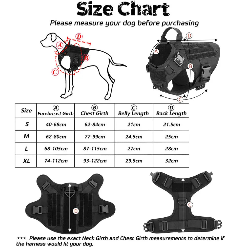 Military Large Dog Harness