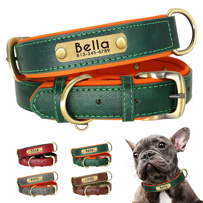 Rufus and Rusty Adjustable and Customised Leather Dog Collar